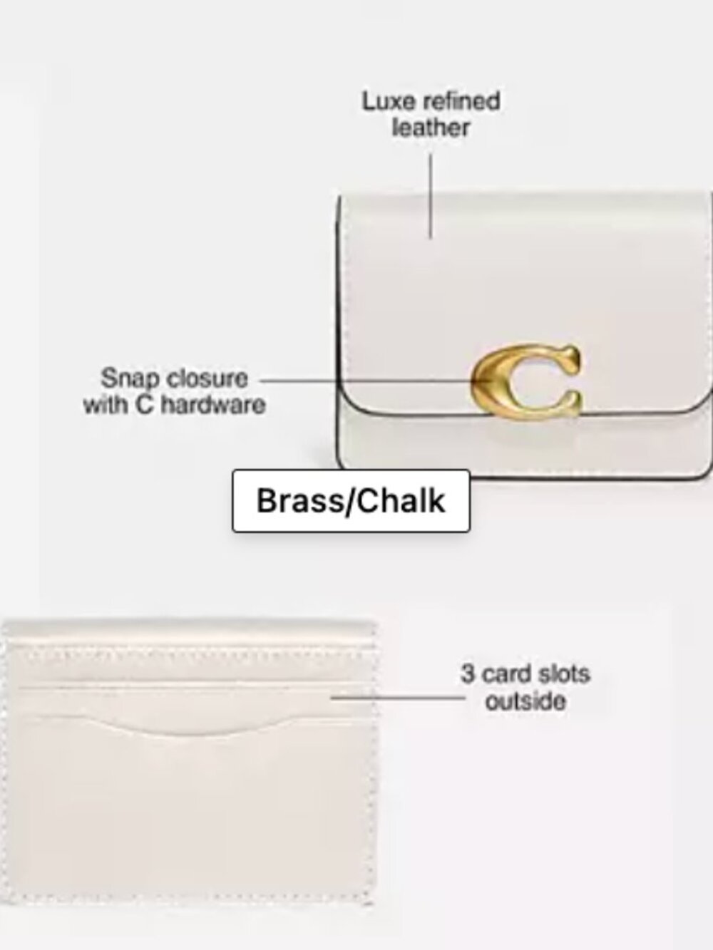 Coach Bandit Card Case. #CH825. NWTs - Picture 3 of 3